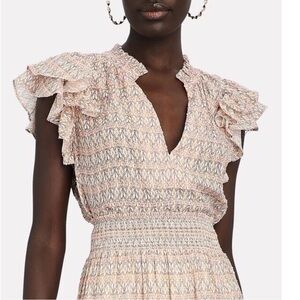 INTERMIX Valora ruffled fil coupe top 4‎